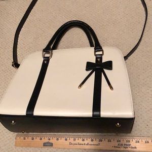 Black and white handbag